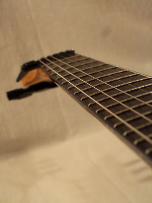 Seitenansicht oberer Hals und Bünde