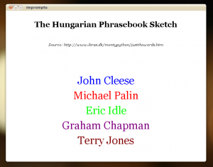 Impromptu running
in window mode under Ubuntu Linux